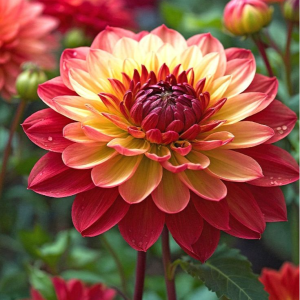 Георгин Оникс Найт купить по цене от 590р. в интернет-магазине «Посадика» с доставкой почтой в в Демидове и по всей России – [изображение №1].